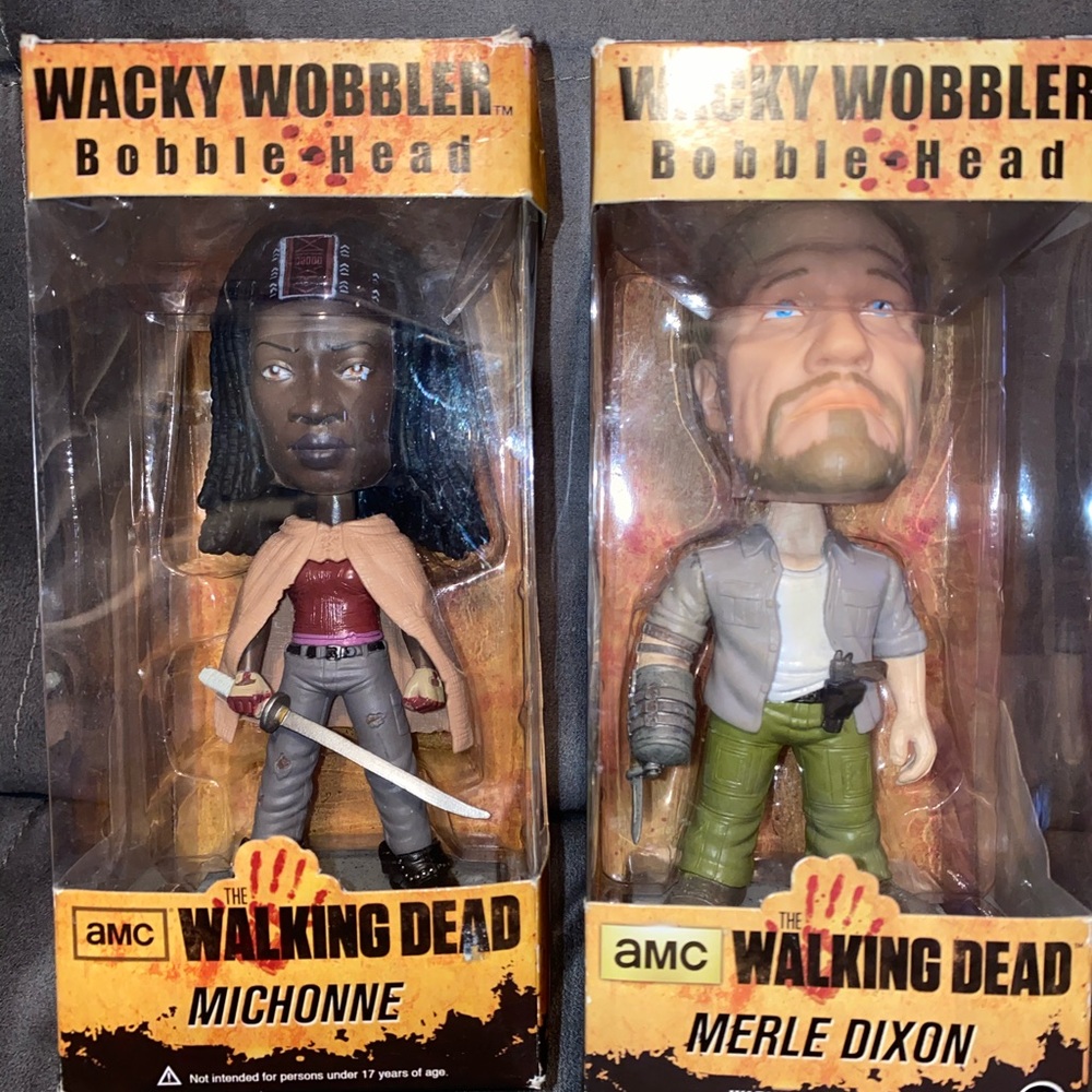 Walking Dead -Michonne & Merle Dixon bobble heads